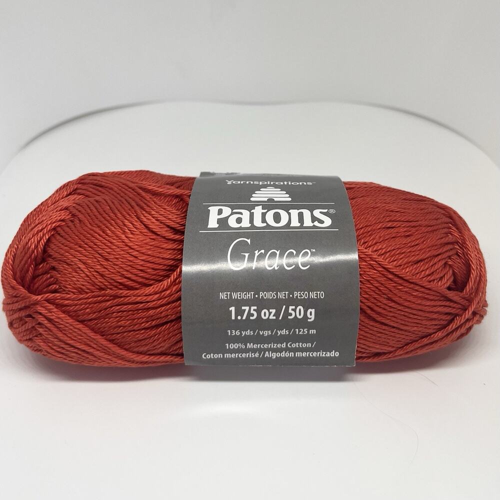 Patons Grace Yarn, Fiesta, 1.75 Oz, 100% Cotton